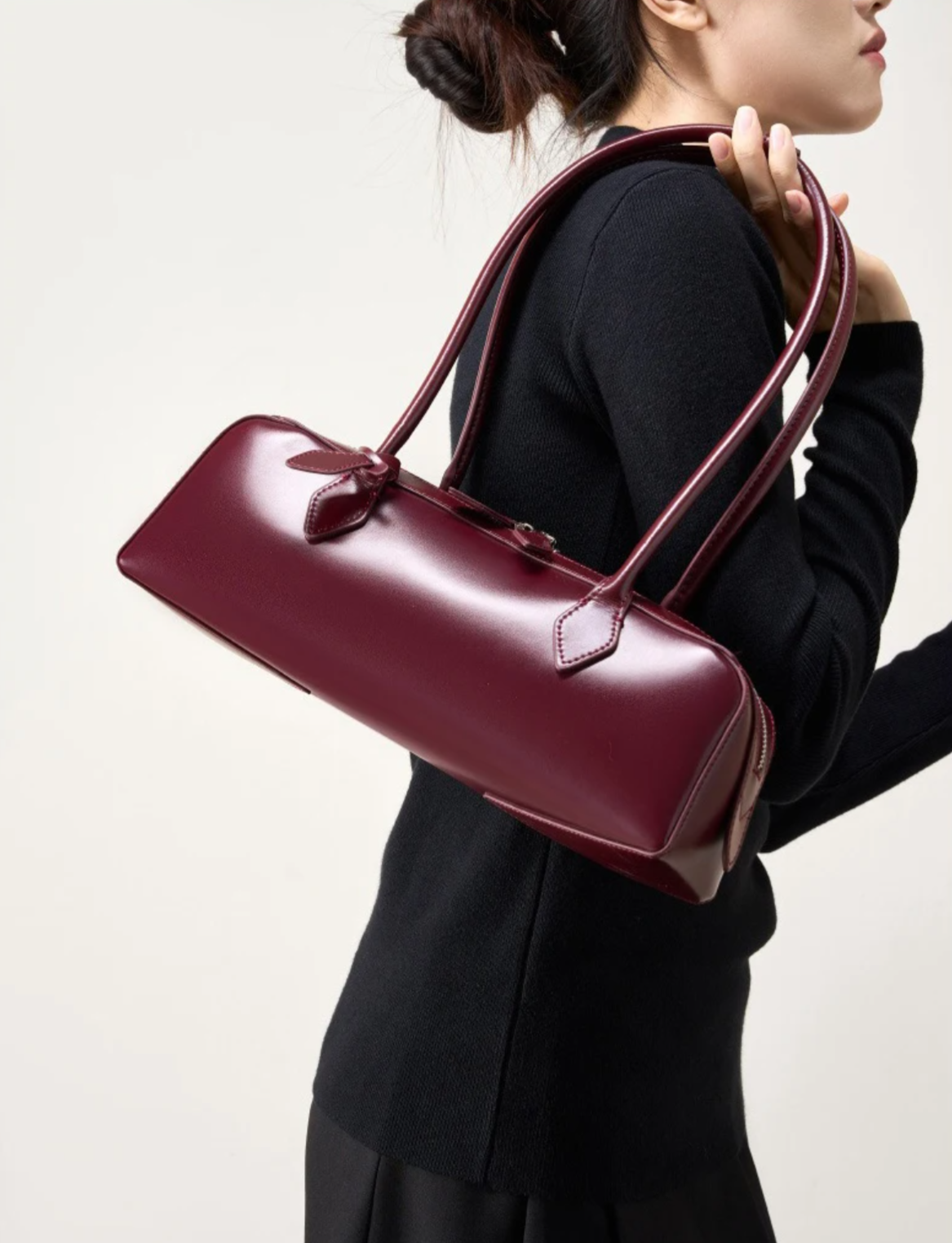 Zency Fashion Designer Underarm Bag Ladies Handbag Premium Oil Wax Leather Shoulder Bag Ladies Satchel French Style New Trendy