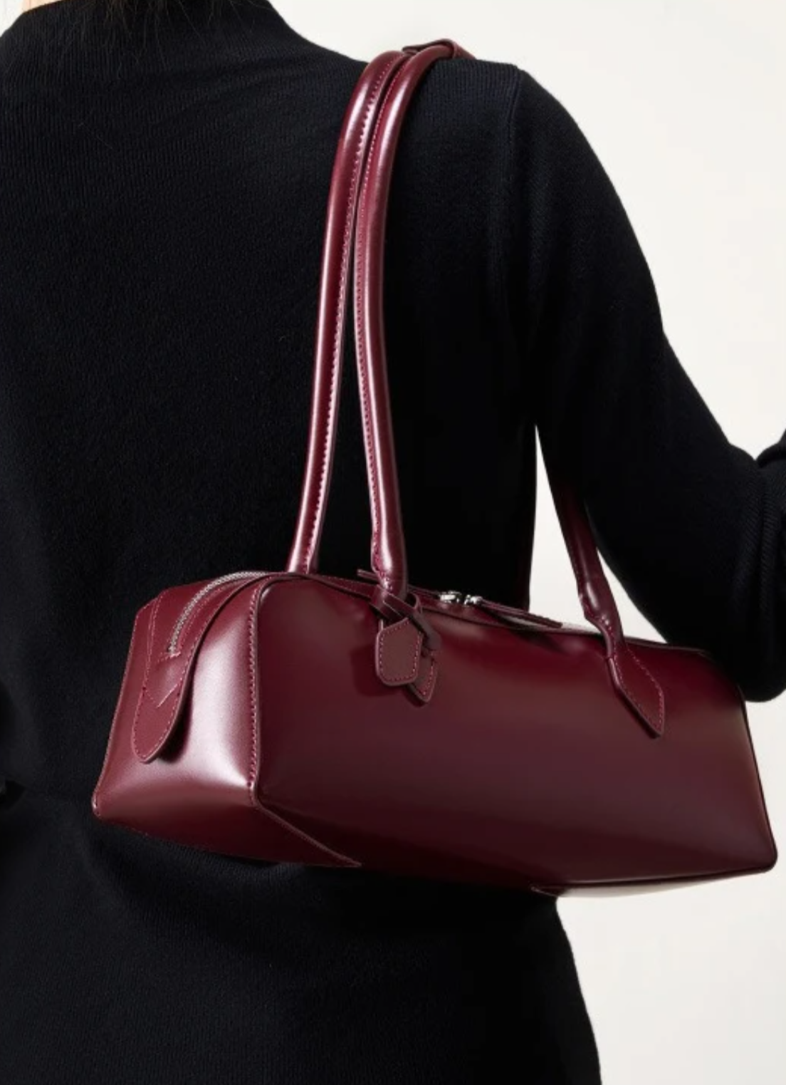 Zency Fashion Designer Underarm Bag Ladies Handbag Premium Oil Wax Leather Shoulder Bag Ladies Satchel French Style New Trendy